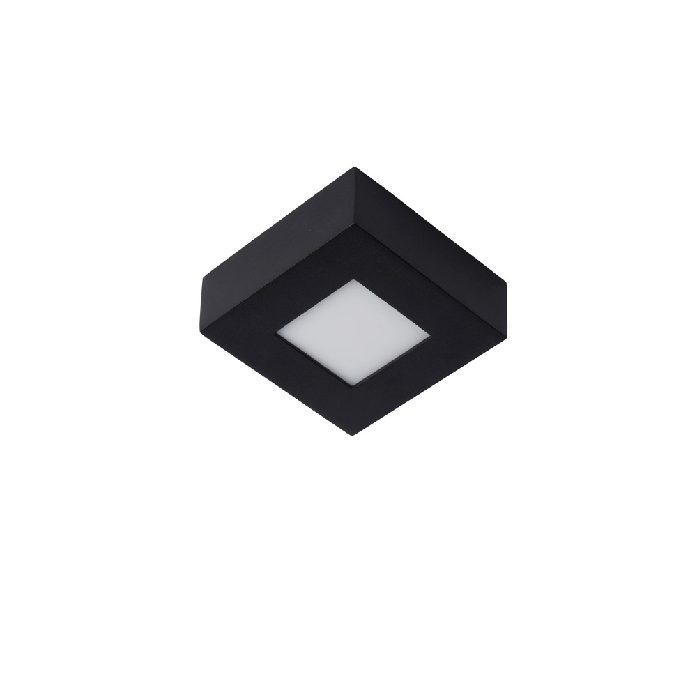 Lucide PlafonniereBrice-Led 10,8cm vierkant IP44 zwart - 28117/11/30